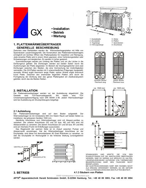 Platten Wärmeübertrager, geschraubt - APTE Apparatetechnik ...