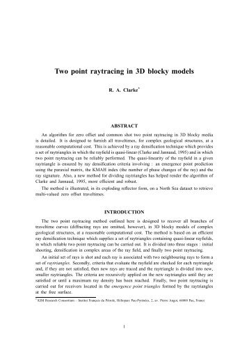 Two point raytracing in 3D blocky models