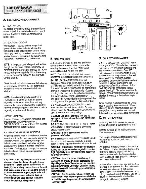 Pleur-Evac Operation Manual - Clinical Engineering