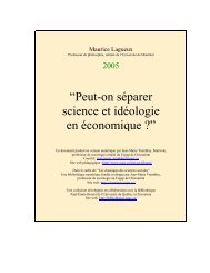 “Peut-on séparer science et idéologie en économique ?”.