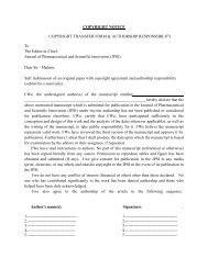 COPYRIGHT NOTICE COPYRIGHT TRANSFER FORM ...