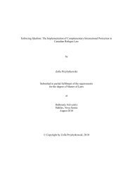 Przybytkowski, Zofia, LLM, Law, August 2010.pdf - Dalhousie ...