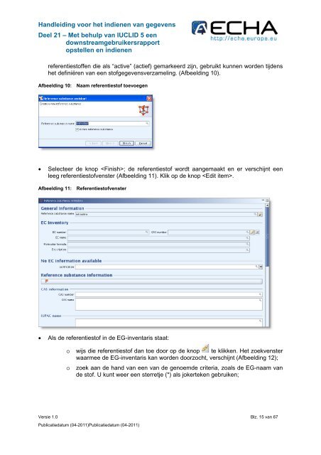 Handleiding voor het indienen van gegevens - ECHA - Europa