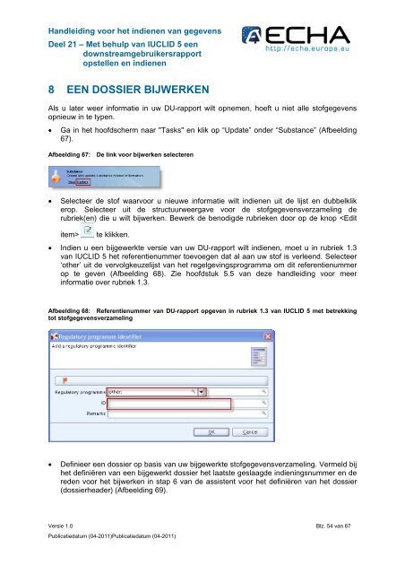 Handleiding voor het indienen van gegevens - ECHA - Europa