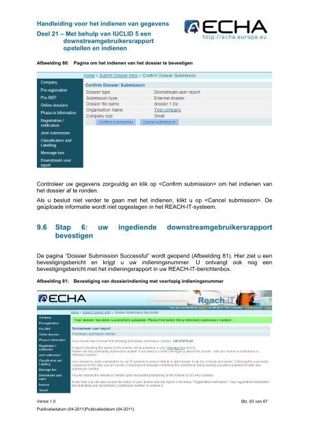 Handleiding voor het indienen van gegevens - ECHA - Europa
