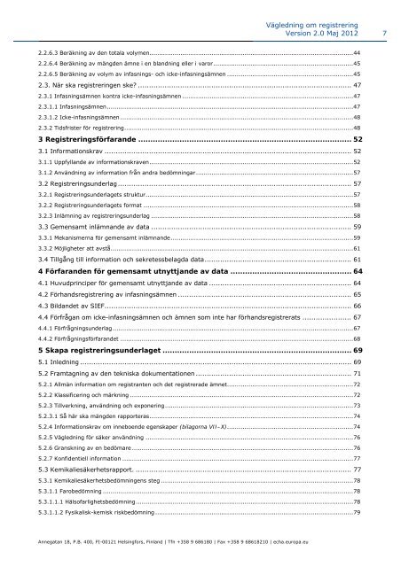 Vägledning om registrering - ECHA - Europa