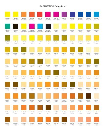 Die PANTONE ® Farbpalette