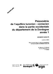 Piézométrie de l'aquifère turonien - coniacien ... - InfoTerre - BRGM