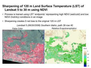 (LST) of Landsat 5 to 30 m using NDVI