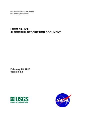 ldcm cal/val algorithm description document - Landsat - USGS