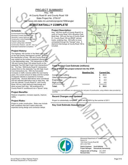 RPT - ONE PAGERS - Minnesota State Legislature