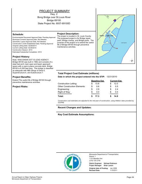 RPT - ONE PAGERS - Minnesota State Legislature