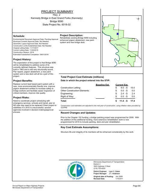 RPT - ONE PAGERS - Minnesota State Legislature