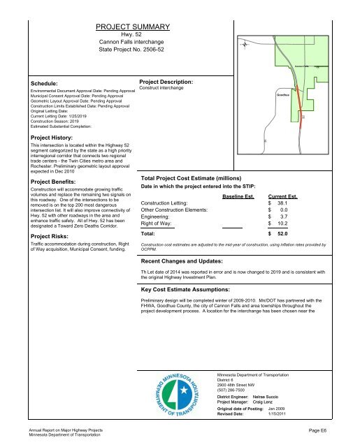 RPT - ONE PAGERS - Minnesota State Legislature