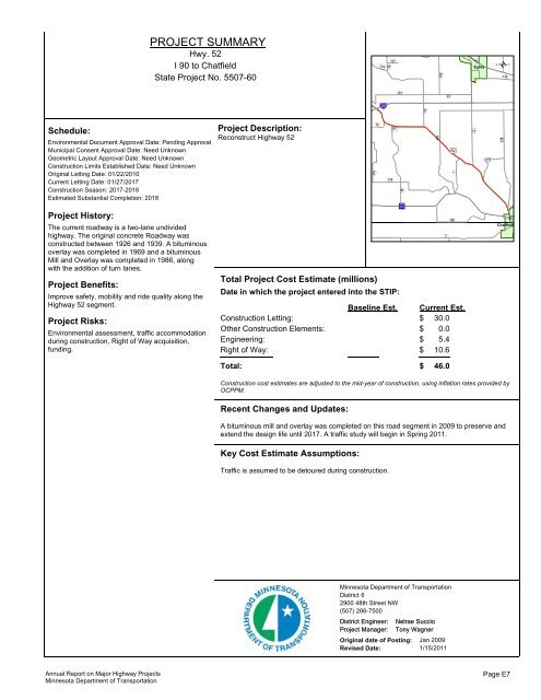 RPT - ONE PAGERS - Minnesota State Legislature