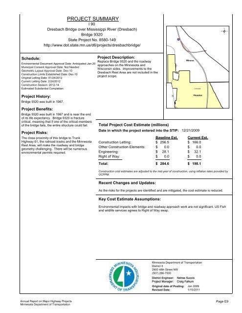 RPT - ONE PAGERS - Minnesota State Legislature