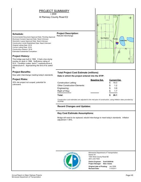 RPT - ONE PAGERS - Minnesota State Legislature