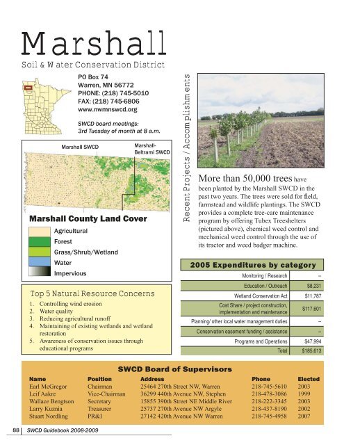 Soil & Water Conservation District Guidebook 2008 - Minnesota ...