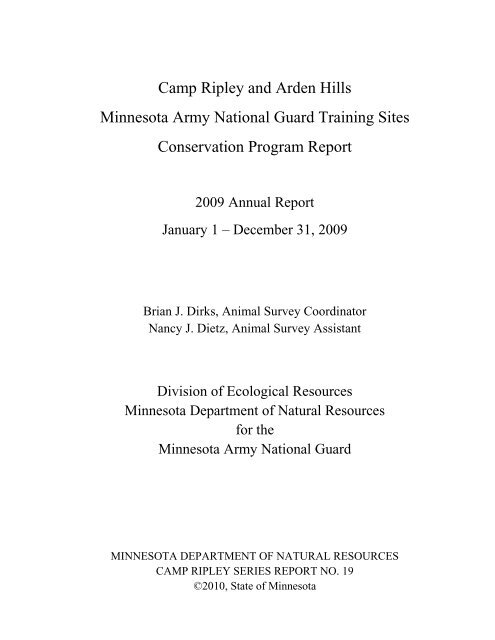 camp ripley and arden hills minnesota army national guard training ...