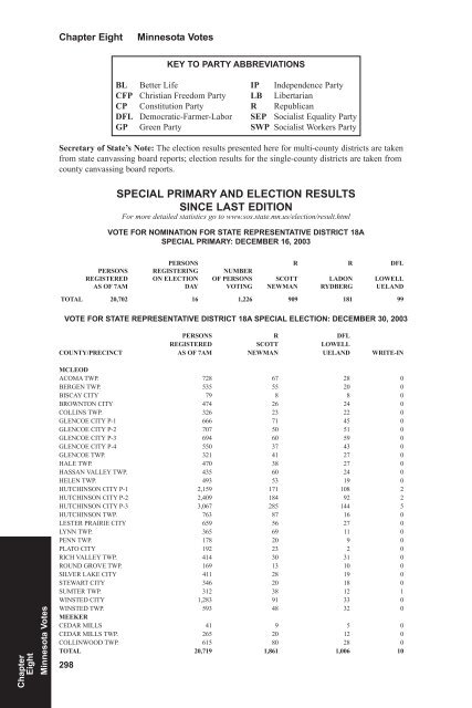 Chapter One Federal Government - Minnesota State Legislature