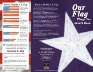 Our Flag - Things You Should Know - Lake Sands District