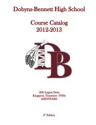 dobyns-bennett high school course catalog 2012-2013