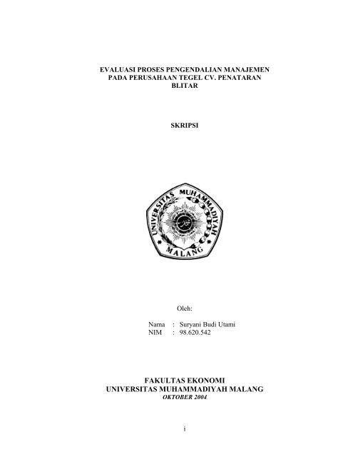 File : PENDAHULUAN.pdf - Digilib UMM - Universitas ...