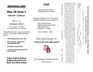 Camp Information and Brochure - Dobyns-Bennett High School