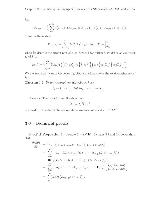 THÈSE Estimation, validation et identification des modèles ARMA ...
