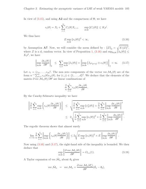 THÈSE Estimation, validation et identification des modèles ARMA ...
