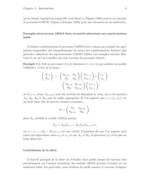 THÈSE Estimation, validation et identification des modèles ARMA ...