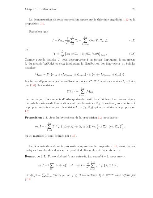 THÈSE Estimation, validation et identification des modèles ARMA ...