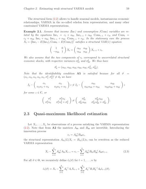 THÈSE Estimation, validation et identification des modèles ARMA ...