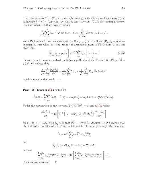 THÈSE Estimation, validation et identification des modèles ARMA ...