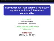 Degenerate nonlinear parabolic-hyperbolic equations and ... - SMAI