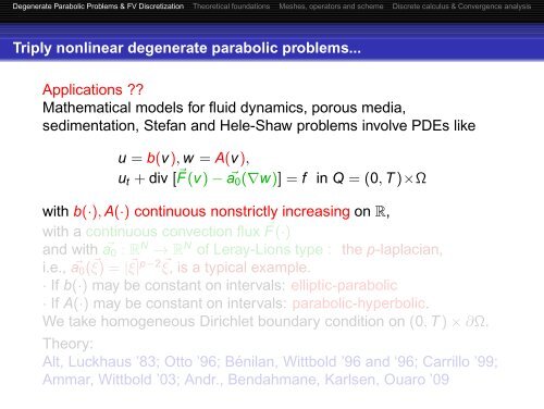 Degenerate nonlinear parabolic-hyperbolic equations and ... - SMAI