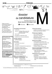 dossier de candidature - Laboratoire de Mathématiques de ...