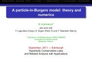 A particle-in-Burgers model: theory and numerics - Laboratoire de ...
