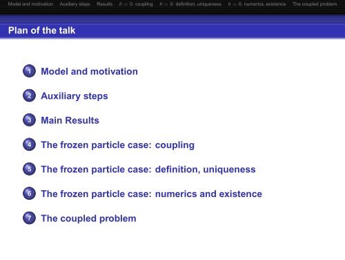 A particle-in-Burgers model: theory and numerics - Laboratoire de ...