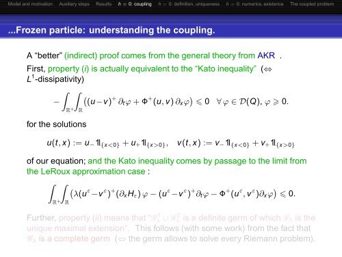 A particle-in-Burgers model: theory and numerics - Laboratoire de ...