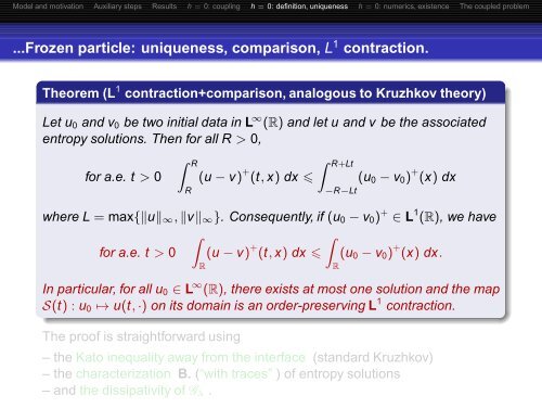 A particle-in-Burgers model: theory and numerics - Laboratoire de ...