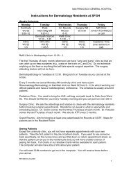 Instructions for Dermatology Residents at SFGH