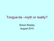 Tongue-tie –myth or reality? - National Women's Hospital
