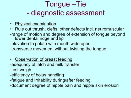 Tongue-tie –myth or reality? - National Women's Hospital