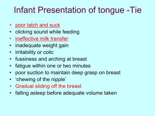 Tongue-tie –myth or reality? - National Women's Hospital