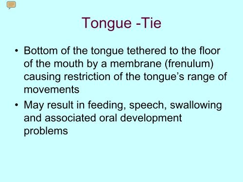 Tongue-tie –myth or reality? - National Women's Hospital