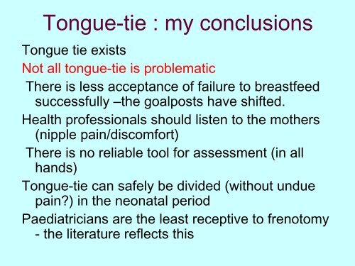 Tongue-tie –myth or reality? - National Women's Hospital