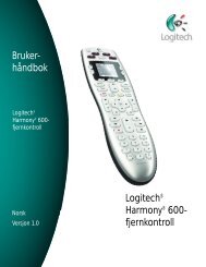 Bruker- håndbok Logitech® Harmony® 600 ... - Harmony Remote