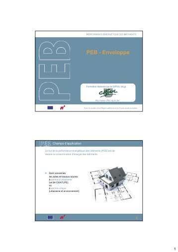PEB - Enveloppe - Energie Wallonie