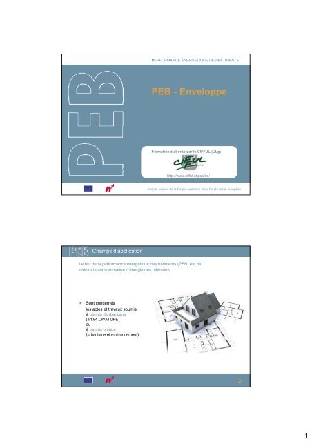 PEB - Enveloppe - Energie Wallonie